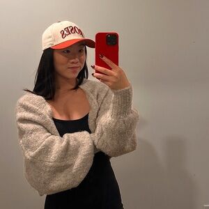 Knitted shrug sweater